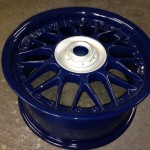 Velg blauw & Naafkap zilver